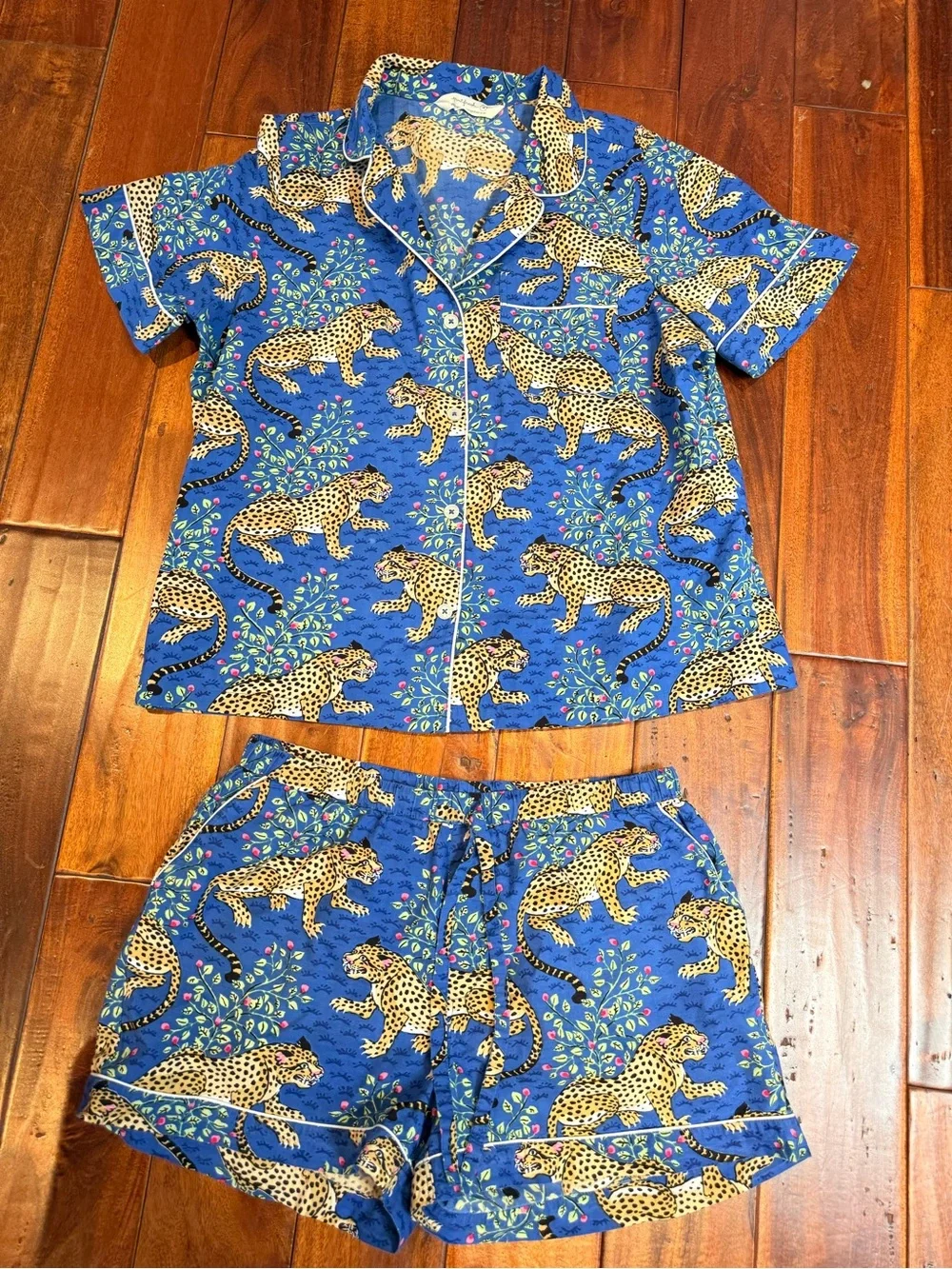 Printfresh Bagheera Short Sleep Set Sapphire Size M | Luxury Leopard Pajamas - Picture 1 of 1